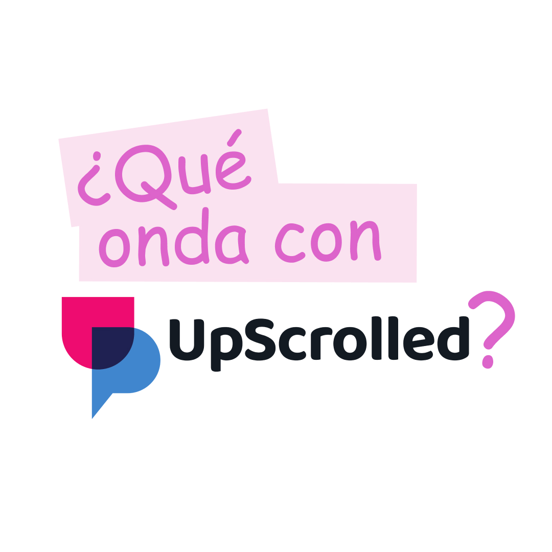 Banner con ilustraciones explicando las ventajas y las debilidades de upscrolled